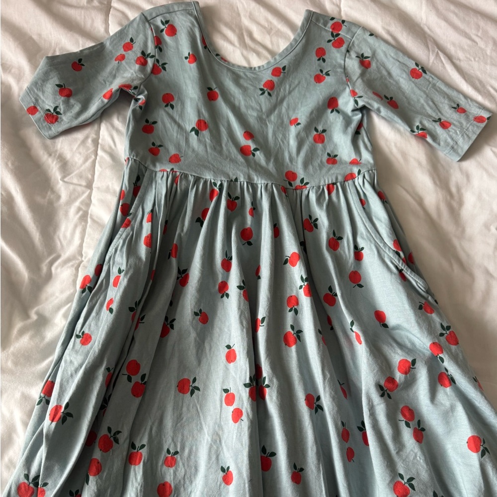 Hanna Andersson Skater Dress with Red Apple Print size 13(8)